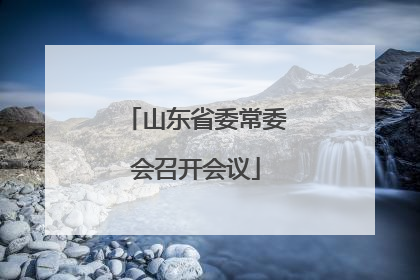 山东省委常委会召开会议