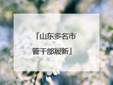 山东多名市管干部履新