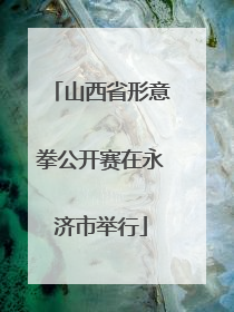山西省形意拳公开赛在永济市举行