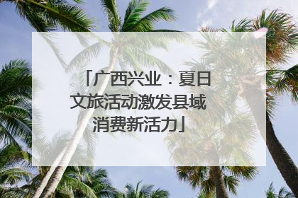 广西兴业：夏日文旅活动激发县域消费新活力