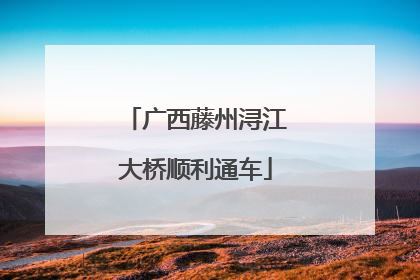 广西藤州浔江大桥顺利通车