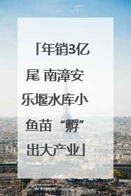 年销3亿尾 南漳安乐堰水库小鱼苗“孵”出大产业