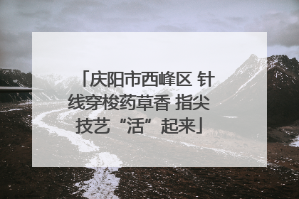 庆阳市西峰区 针线穿梭药草香 指尖技艺“活”起来