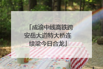 成渝中线高铁跨安岳大道特大桥连续梁今日合龙