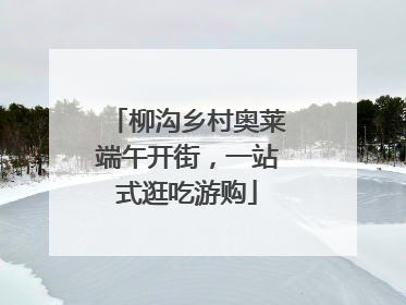 柳沟乡村奥莱端午开街，一站式逛吃游购
