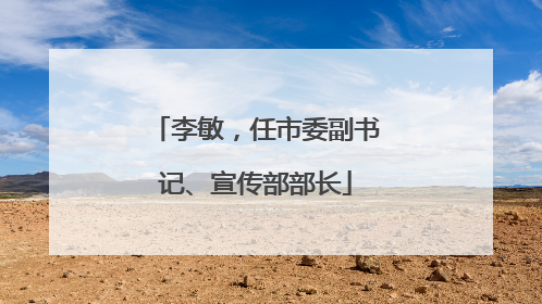 李敏，任市委副书记、宣传部部长