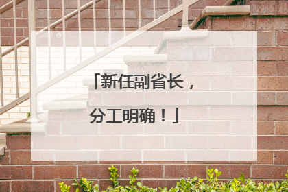 新任副省长，分工明确！