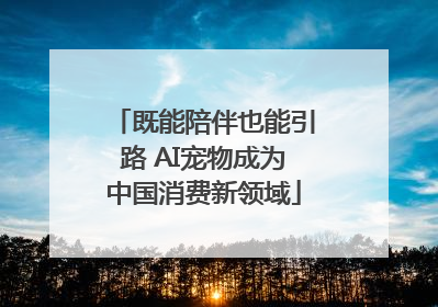 既能陪伴也能引路 AI宠物成为中国消费新领域