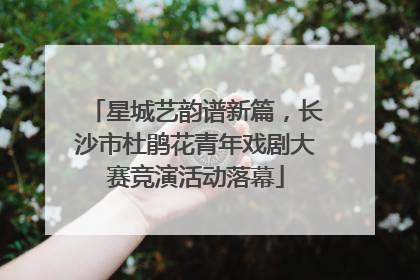 星城艺韵谱新篇，长沙市杜鹃花青年戏剧大赛竞演活动落幕
