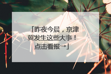 昨夜今晨，京津冀发生这些大事！点击看报→