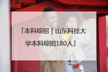 本科综招｜山东科技大学本科综招180人