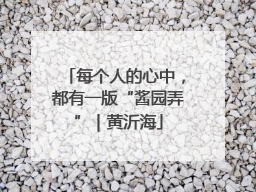每个人的心中，都有一版“酱园弄”｜黄沂海