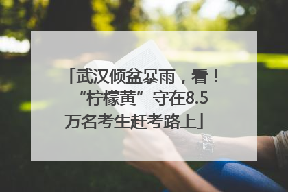 武汉倾盆暴雨，看！“柠檬黄”守在8.5万名考生赶考路上