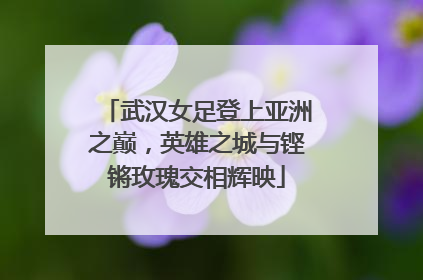武汉女足登上亚洲之巅，英雄之城与铿锵玫瑰交相辉映