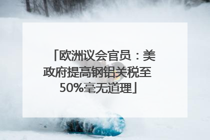 欧洲议会官员：美政府提高钢铝关税至50%毫无道理