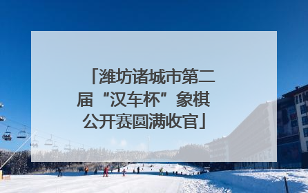 潍坊诸城市第二届“汉车杯”象棋公开赛圆满收官