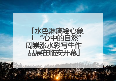 水色淋漓绘心象！“心中的自然”周崇涨水彩写生作品展在临安开幕