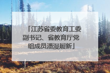 江苏省委教育工委副书记、省教育厅党组成员潘漫履新