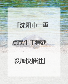 沈阳市一重点民生工程建设加快推进