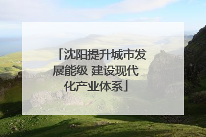 沈阳提升城市发展能级 建设现代化产业体系