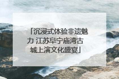 沉浸式体验非遗魅力 江苏阜宁庙湾古城上演文化盛宴