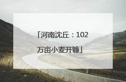 河南沈丘：102 万亩小麦开镰