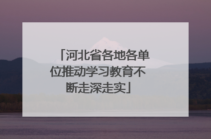 河北省各地各单位推动学习教育不断走深走实