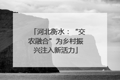 河北衡水：“交农融合”为乡村振兴注入新活力