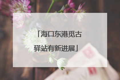 海口东港觅古驿站有新进展
