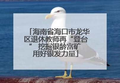 海南省海口市龙华区退休教师再“登台” 挖掘银龄富矿 用好银发力量
