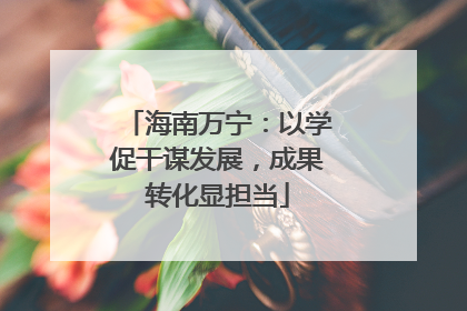 海南万宁：以学促干谋发展，成果转化显担当