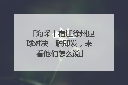 海采丨宿迁徐州足球对决一触即发，来看他们怎么说