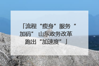 流程“瘦身”服务“加码” 山东政务改革跑出“加速度”