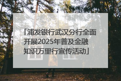 浦发银行武汉分行全面开展2025年普及金融知识万里行宣传活动