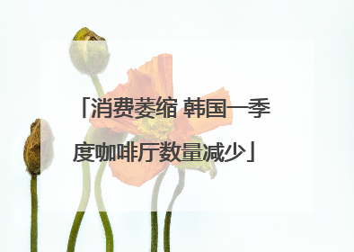 消费萎缩 韩国一季度咖啡厅数量减少