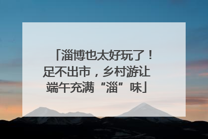 淄博也太好玩了！足不出市，乡村游让端午充满“淄”味