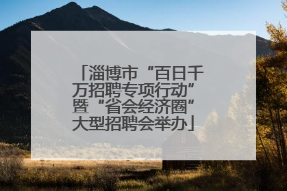 淄博市“百日千万招聘专项行动”暨“省会经济圈”大型招聘会举办