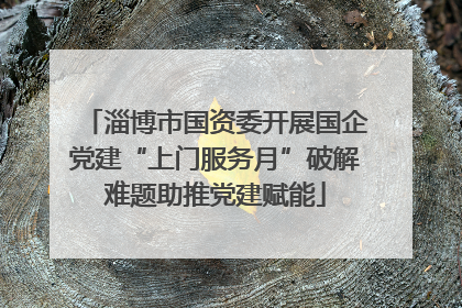 淄博市国资委开展国企党建“上门服务月”破解难题助推党建赋能