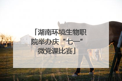 湖南环境生物职院举办庆“七一”微党课比赛
