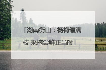 湖南衡山：杨梅缀满枝 采摘尝鲜正当时