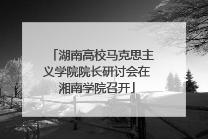 湖南高校马克思主义学院院长研讨会在湘南学院召开