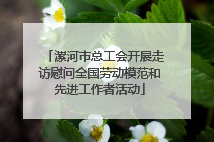 漯河市总工会开展走访慰问全国劳动模范和先进工作者活动