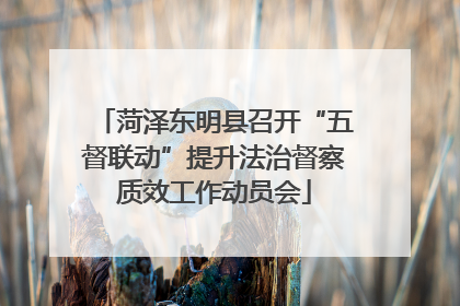菏泽东明县召开“五督联动”提升法治督察质效工作动员会