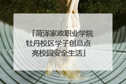 菏泽家政职业学院牡丹校区学子创意点亮校园安全生活