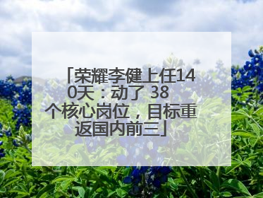 荣耀李健上任140天：动了 38 个核心岗位，目标重返国内前三