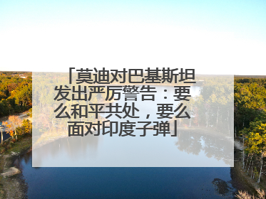莫迪对巴基斯坦发出严厉警告：要么和平共处，要么面对印度子弹