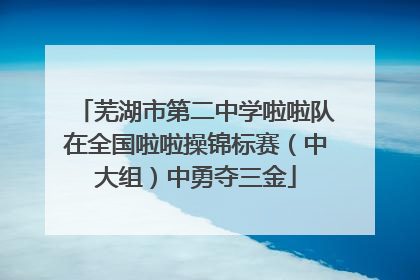 芜湖市第二中学啦啦队在全国啦啦操锦标赛（中大组）中勇夺三金
