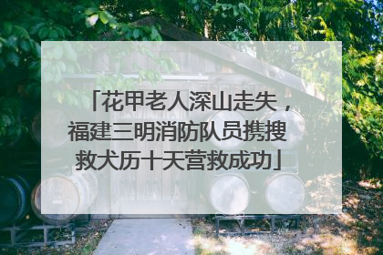 花甲老人深山走失，福建三明消防队员携搜救犬历十天营救成功