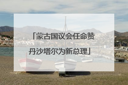 蒙古国议会任命赞丹沙塔尔为新总理