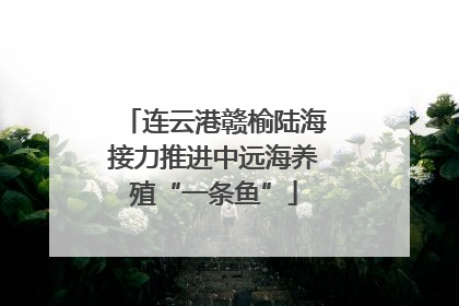 连云港赣榆陆海接力推进中远海养殖“一条鱼”
